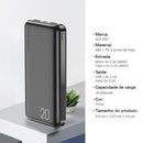 Carregador portátil P2W 20000mAh, LED light power bank de porta dupla de ultra-alta capacidade