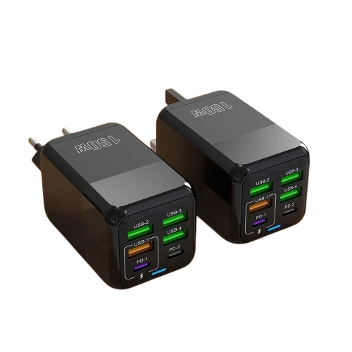 Carregador Rápido 150W Multiportas 4USB + 2PD