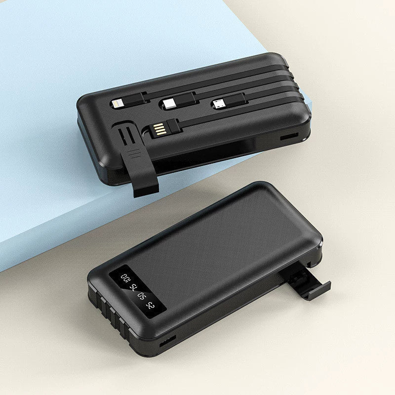 Carregador Power Bank Portátil 20000mah Universal Saida 4 Cabos